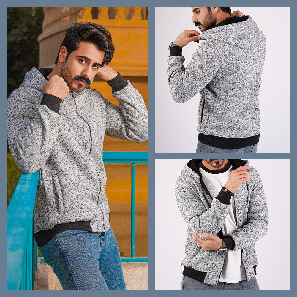سويت شيرت صوف مبطن فرو